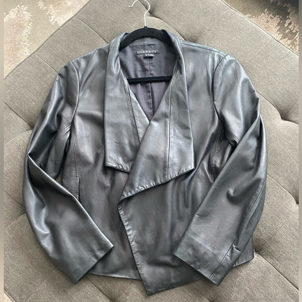 Black Leather Theory Jacket